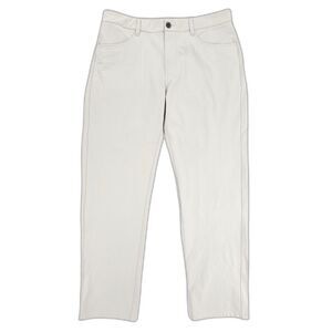 VUORI Meta Pant Athleisure Slim‎ Fit Chino Commuter Casual Minimal Cream 33x28